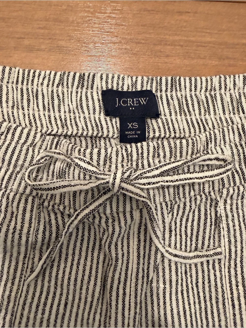 J. Crew Women's Striped Drawstring Linen Shorts